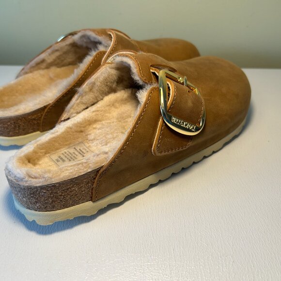Birkenstock Boston Big Buckle Shearling Clogs - Picture 11 of 16